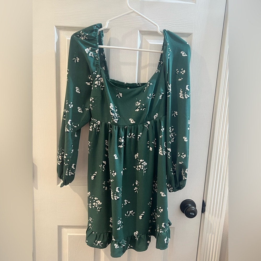 Green Abercrombie Long Sleeve Dress